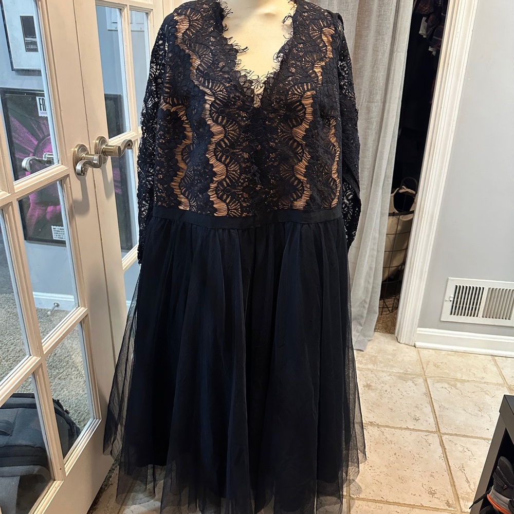 City Chic Navy Lace Dress